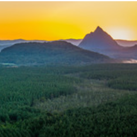 Local indigenous story of the sacred Glass House Mountains Qld