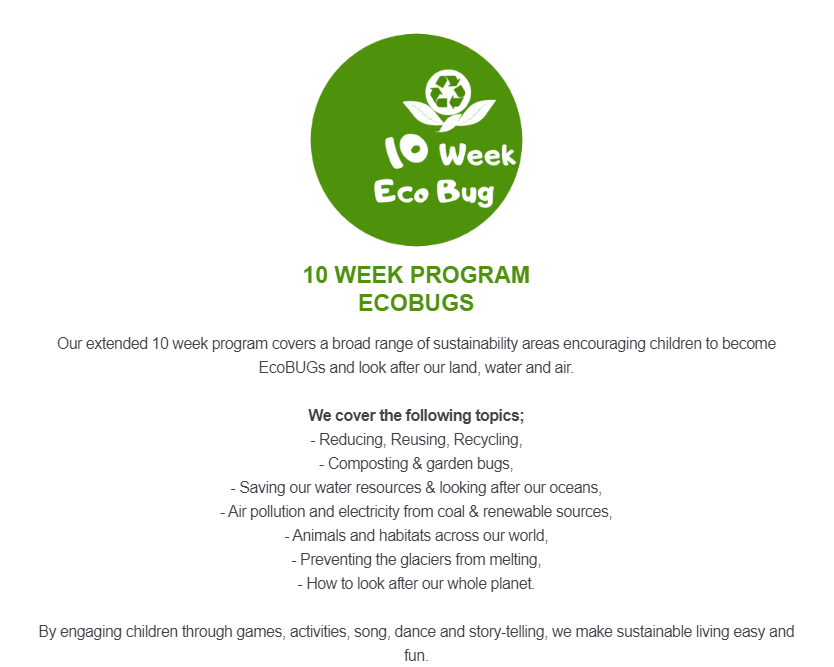 Booking Request - ecoBUGS 5 Week Program Incursions