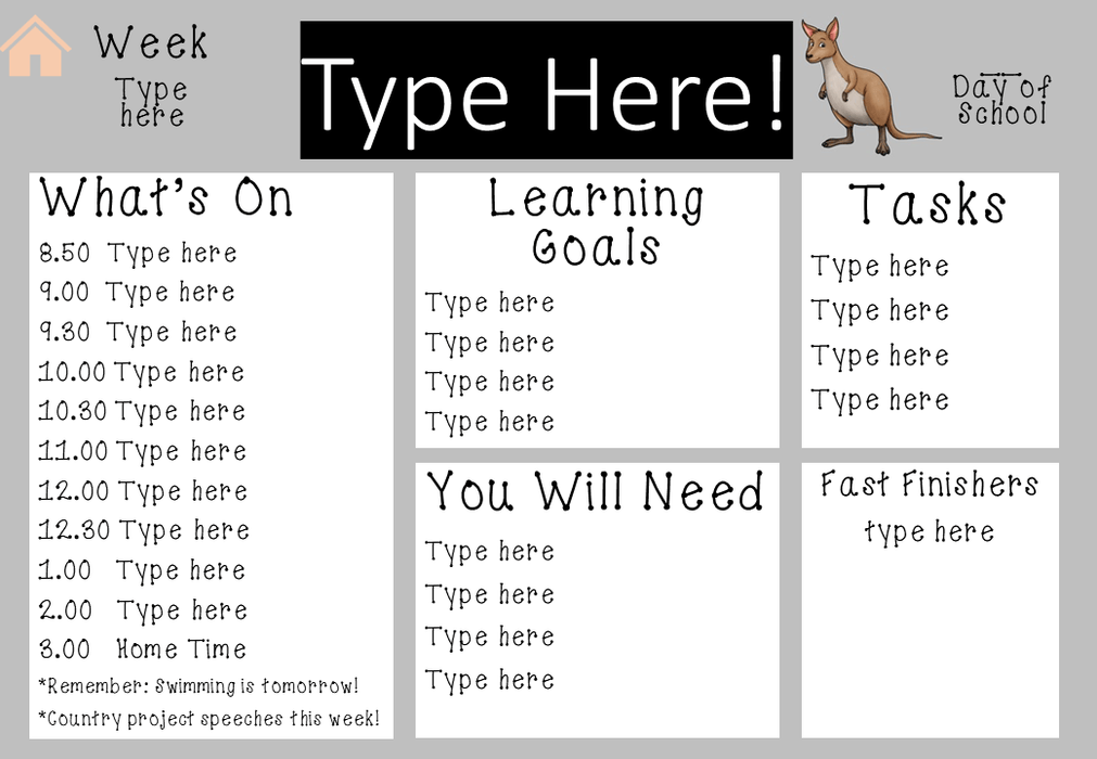 Australian Animals Australiana - Ultimate Teacher Dashboard Editable Daily Agenda Slides and Timers - Teach Fun Oz Resources