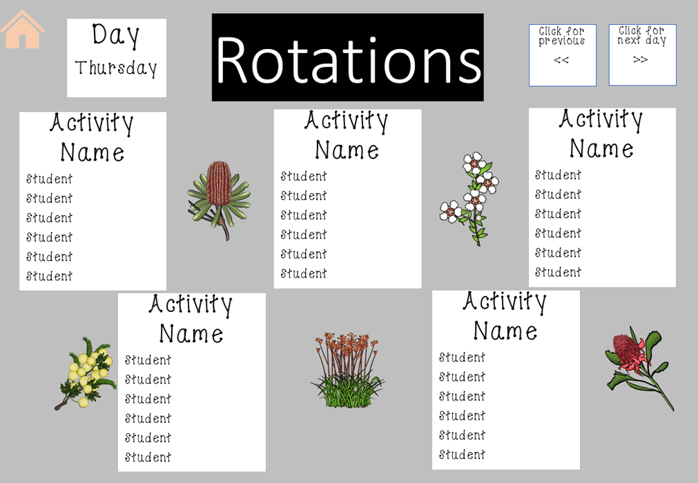 Australian Plants Australiana - Ultimate Teacher Dashboard Editable Daily Agenda Slides and Timers - Teach Fun Oz Resources
