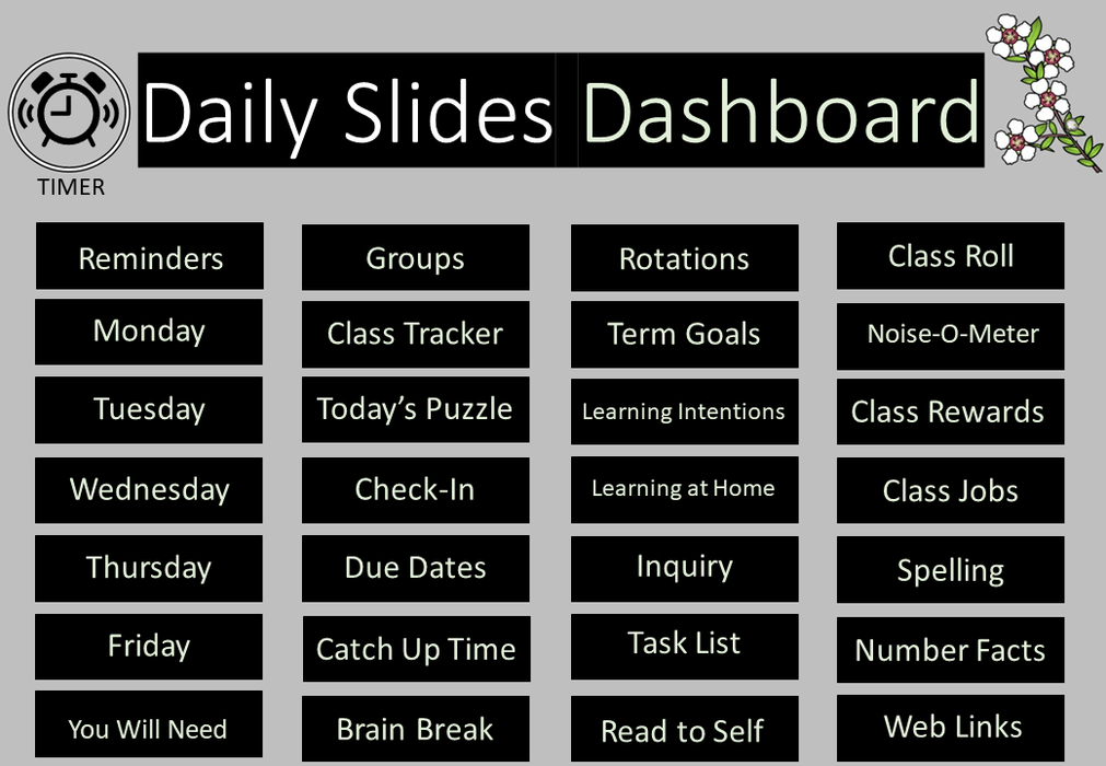 Australian Plants Australiana - Ultimate Teacher Dashboard Editable Daily Agenda Slides and Timers - Teach Fun Oz Resources