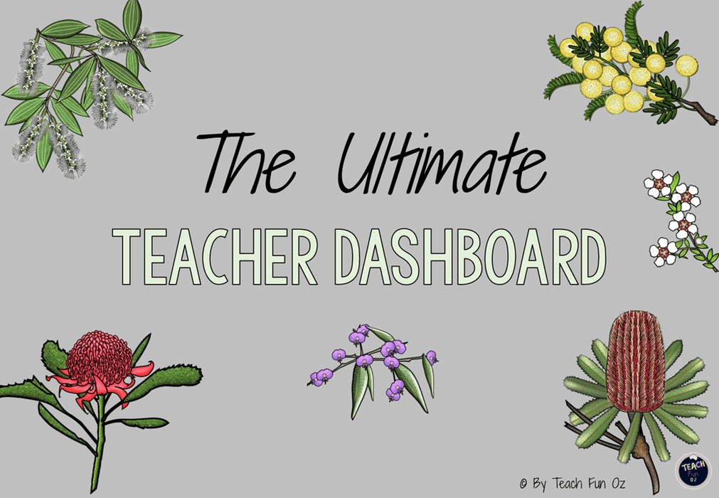 Australian Plants Australiana - Ultimate Teacher Dashboard Editable Daily Agenda Slides and Timers - Teach Fun Oz Resources