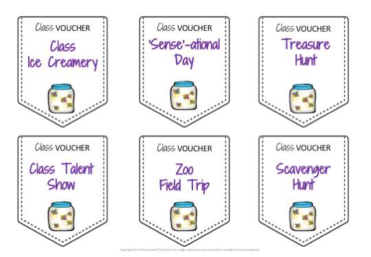 Behaviour Chart for Classroom Behavior Reward Chart Coupons Firefly System - Teach Fun Oz Resources