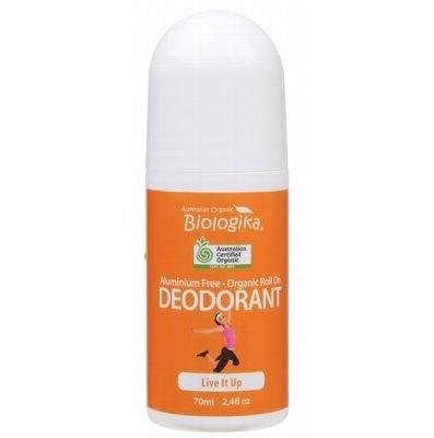 Biologika Natural Deodorant Certified Organic Aluminium Free - Live it Up Roll On 70mL - Teach Fun Oz Resources