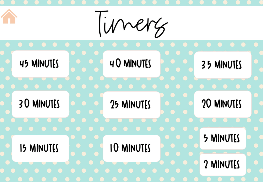 Blue Retro Dots - Ultimate Teacher Dashboard Editable Daily Agenda Slides and Timers - Teach Fun Oz Resources