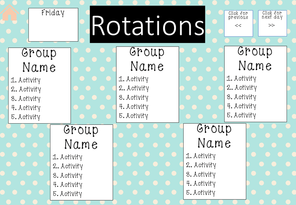 Blue Retro Dots - Ultimate Teacher Dashboard Editable Daily Agenda Slides and Timers - Teach Fun Oz Resources