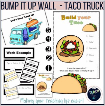 Bump It Up Wall Bundle - Food Trucks Set of 3 - Visible Learning Display - Teach Fun Oz Resources