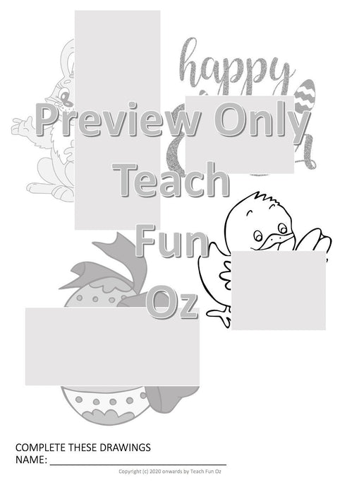 Easter Fun Activity Worksheet Packet Booklet Primary Word Search 19 Activities - Teach Fun Oz Resources