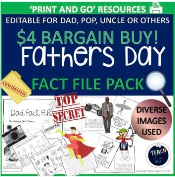 Fathers Day Card Craft Activity Value Bundle - father's day activities - Teach Fun Oz Resources