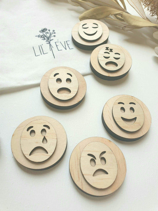 Kids Emotion Play Dough Stamps - Lil Eve Set of 6 - Teach Fun Oz Resources