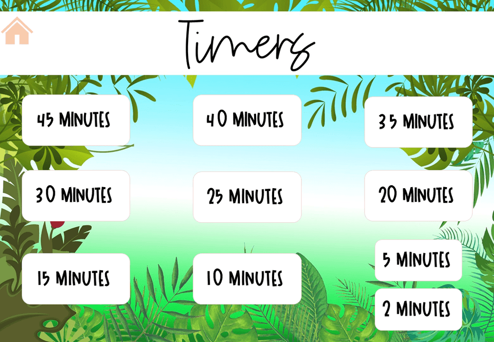 Lush Jungle - Ultimate Teacher Dashboard Editable Daily Agenda Slides and Timers - Teach Fun Oz Resources