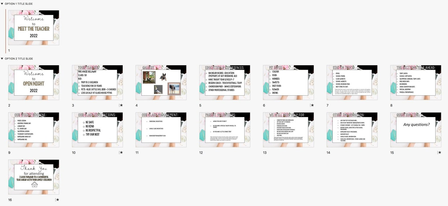 Meet the Teacher Template Editable Slideshow | TEACHER DESK - Teach Fun Oz Resources