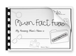 Mothers Day Activity Worksheet Packet Booklet Primary Mum Mom Nan Fact File - Teach Fun Oz Resources