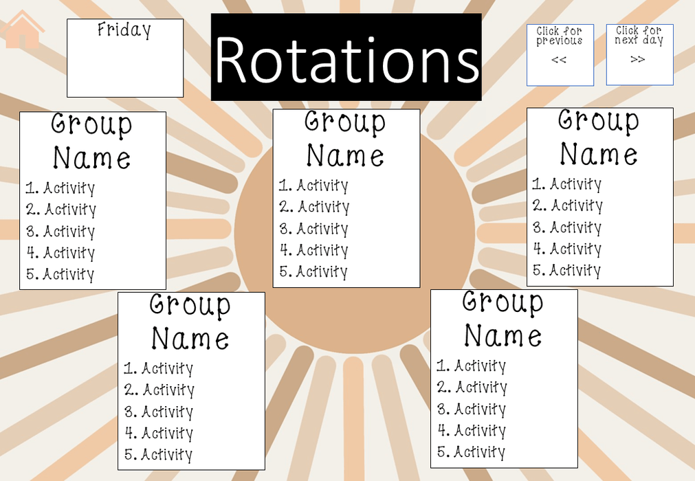 Neutral Sun - Ultimate Teacher Dashboard Editable Daily Agenda Slides and Timers - Teach Fun Oz Resources