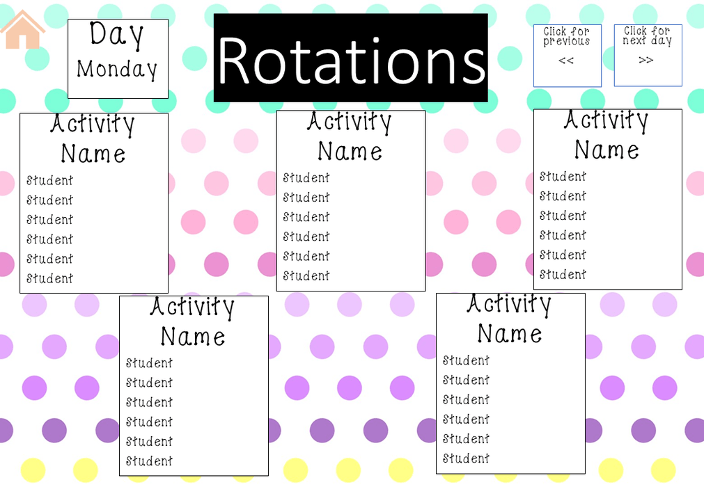 Pastel Rainbow Dots - Ultimate Teacher Dashboard Editable Daily Agenda Slides and Timers - Teach Fun Oz Resources