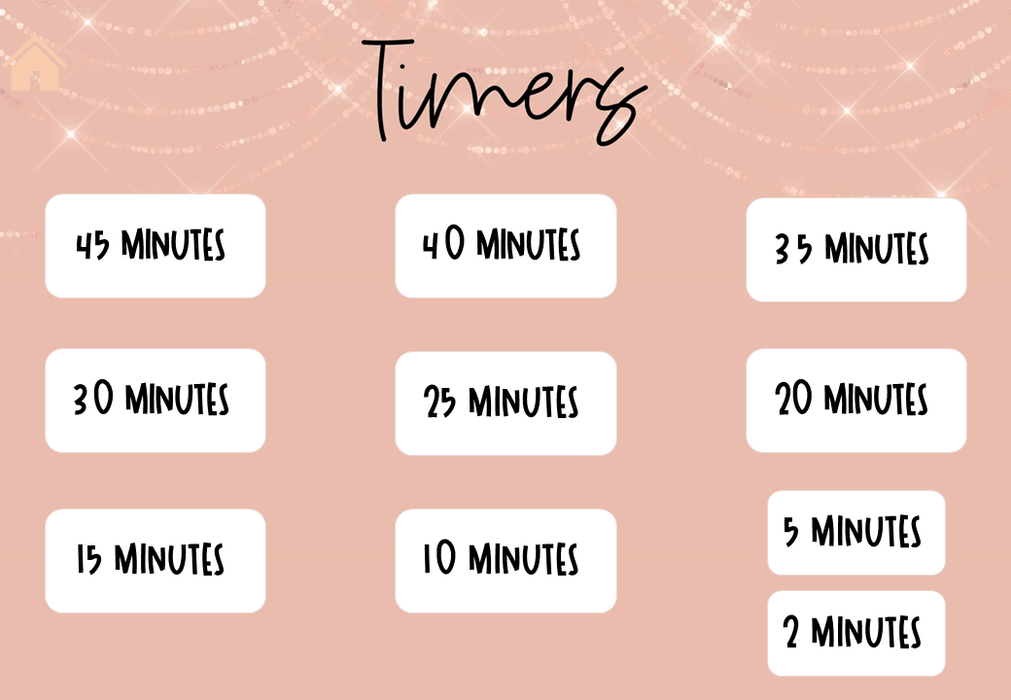 Pink Fairy Lights - Ultimate Teacher Dashboard Editable Daily Agenda Slides and Timers - Teach Fun Oz Resources