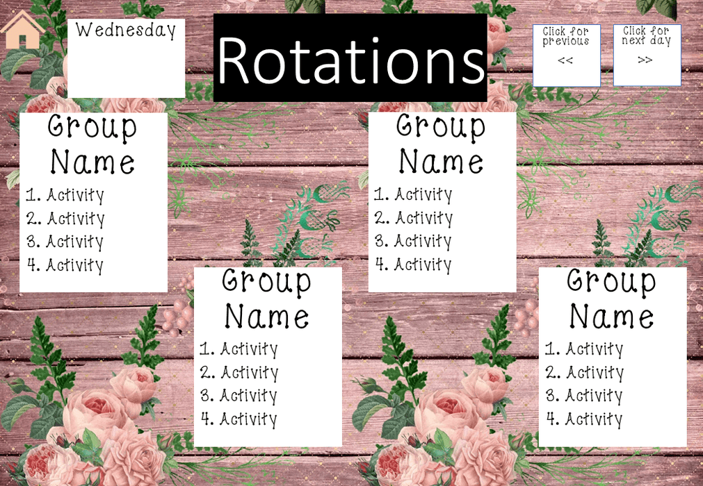 Pink Floral Rustic - Ultimate Teacher Dashboard Editable Daily Agenda Slides and Timers - Teach Fun Oz Resources