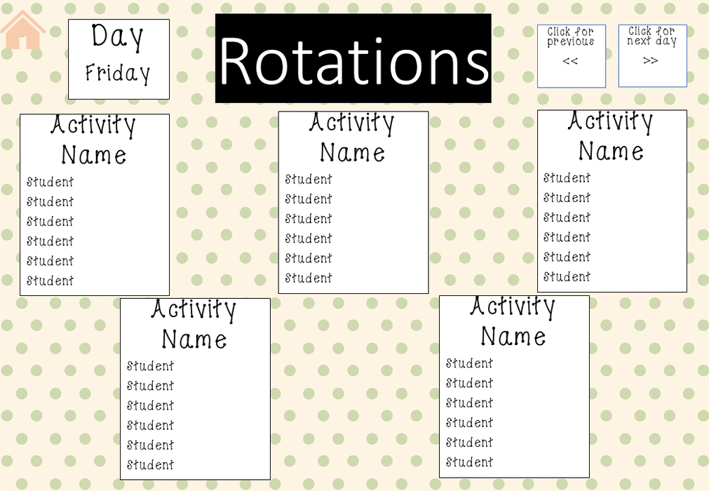 Retro Green Dots - Ultimate Teacher Dashboard Editable Daily Agenda Slides and Timers - Teach Fun Oz Resources