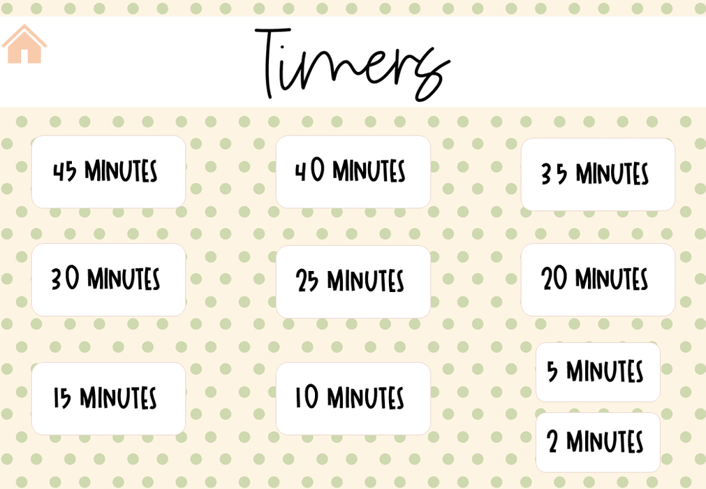 Retro Green Dots - Ultimate Teacher Dashboard Editable Daily Agenda Slides and Timers - Teach Fun Oz Resources
