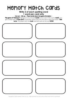 Spelling activities for any list - word work spelling centers worksheets - Teach Fun Oz Resources