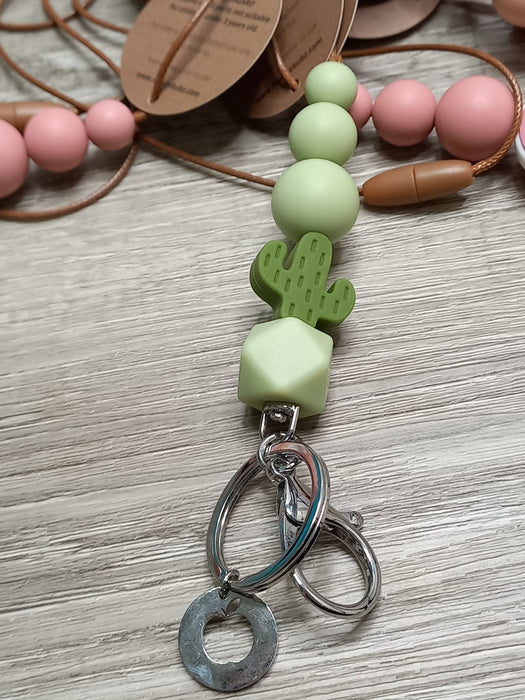 Teach Inspire Grow Metallic Teacher Lanyards Necklaces Key Holders - Choose Style - Teach Fun Oz Resources