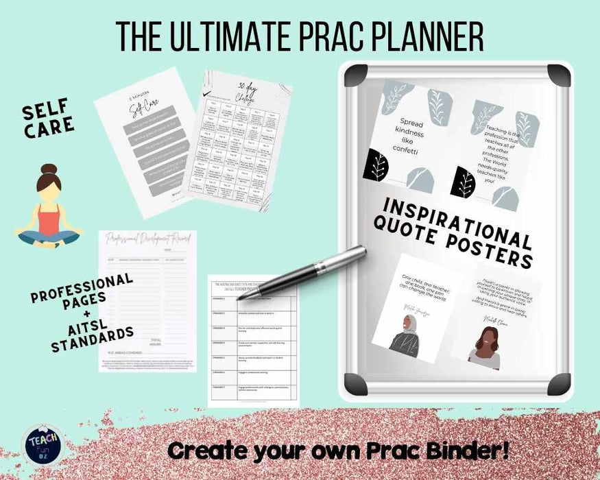 The Ultimate Prac Teacher Planner for pre service practicums printable - Australian based resources - Teach Fun Oz Resources