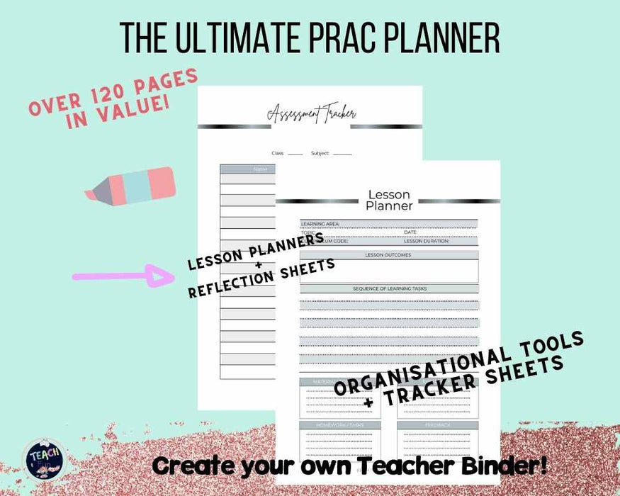 The Ultimate Prac Teacher Planner for pre service practicums printable - Australian based resources - Teach Fun Oz Resources