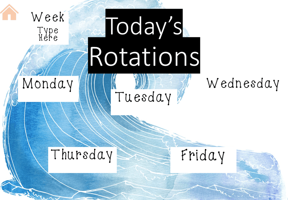 Waves Ultimate Teacher Dashboard Editable Daily Agenda Slides and Timers - Teach Fun Oz Resources