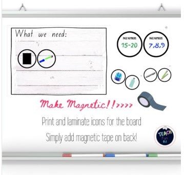 You Need Board Classroom Supply Cards Icons - Digital and Print Modern Designs - Teach Fun Oz Resources