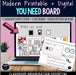You Need Board Classroom Supply Cards Icons - Digital and Print Modern Designs - Teach Fun Oz Resources