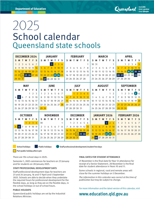 Booking incursions for the Queensland School Term or Holidays?