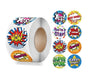 Assorted Sticker Roll 500 pcs - Explosion Phrases - Teach Fun Oz Resources