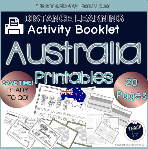 AUSTRALIA and its Neighbours Booklet Printable Packet Year 3 Unit HASS 20 pages - Teach Fun Oz Resources