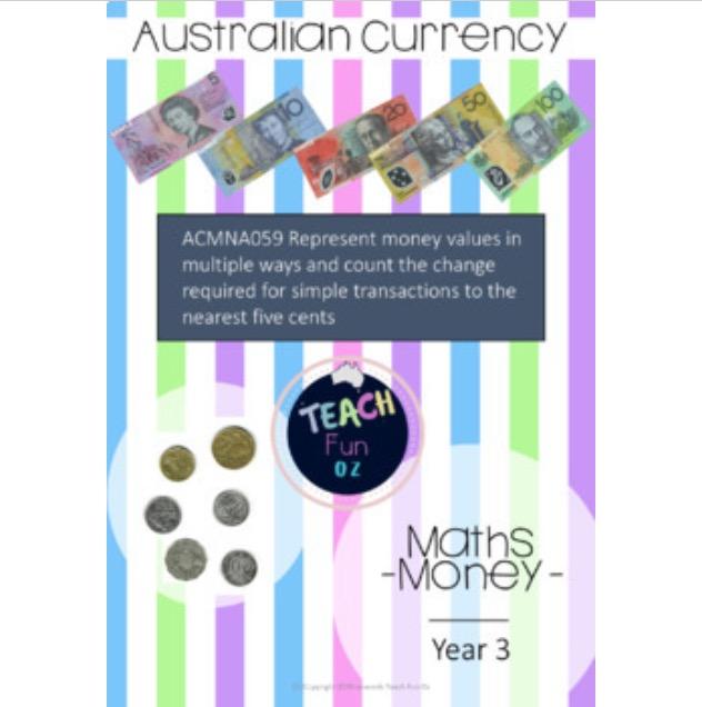 Australian Money Maths Unit Year 3 Grade Distance Learning Google Activities 62p - Teach Fun Oz Resources