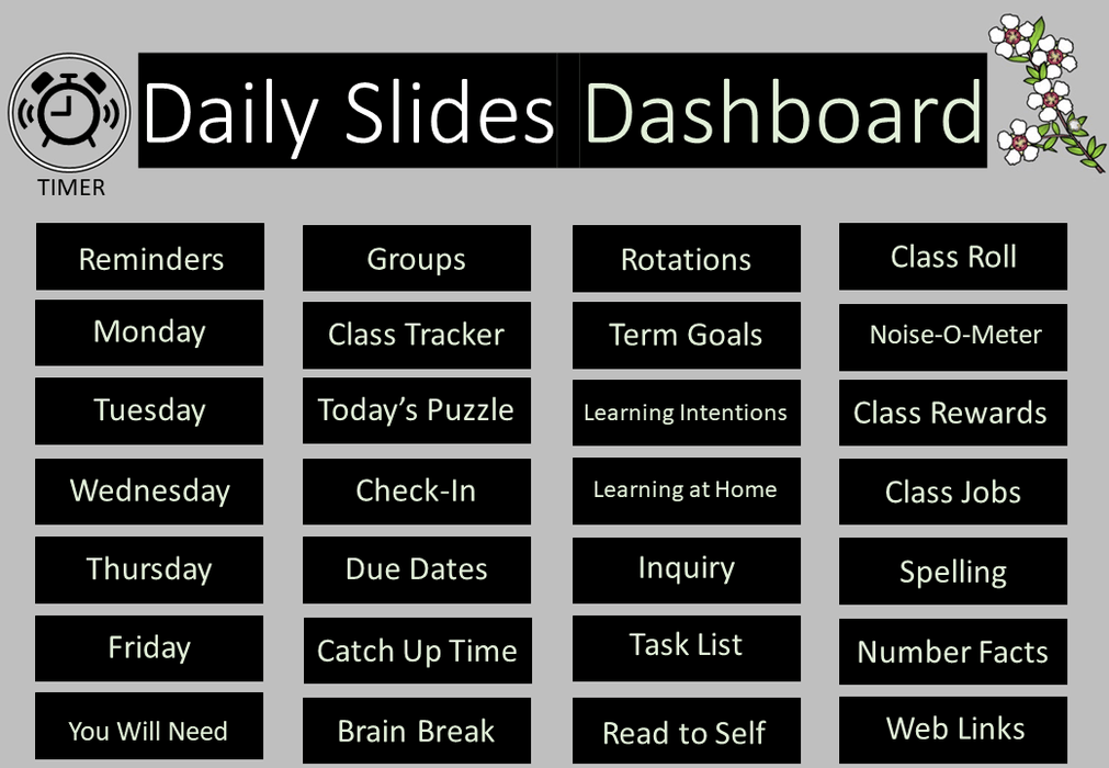 Australian Plants Australiana - Ultimate Teacher Dashboard Editable Daily Agenda Slides and Timers - Teach Fun Oz Resources