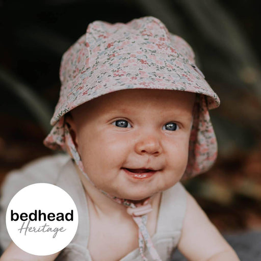 Bedhead Hats Bedhead Hat -Arabella Print Legionnaire Back Flap Hat Baby Toddler sizes hat - Nest 2 Me Baby Carriers Australia