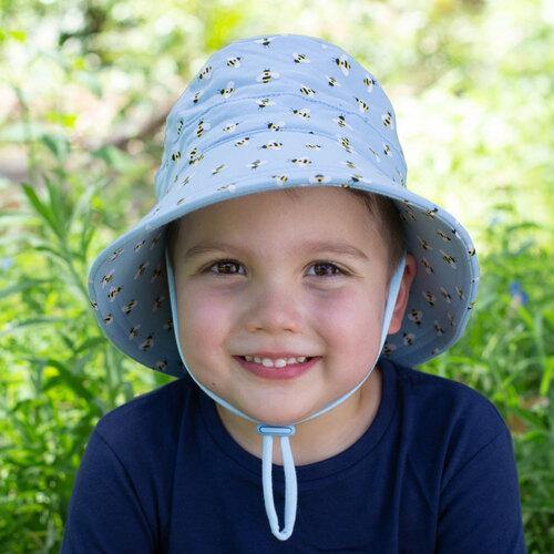 Bedhead Hats Bedhead Hat -Bees Print Bucket Hat Newborn 0 up to 6 yrs+ sizes hat - Nest 2 Me Baby Carriers Australia