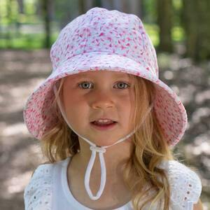 Bedhead Hats Bedhead Hat -Cherry Blossom Print Bucket Hat Newborn up to 6 yrs+ sizes hat - Nest 2 Me Baby Carriers Australia