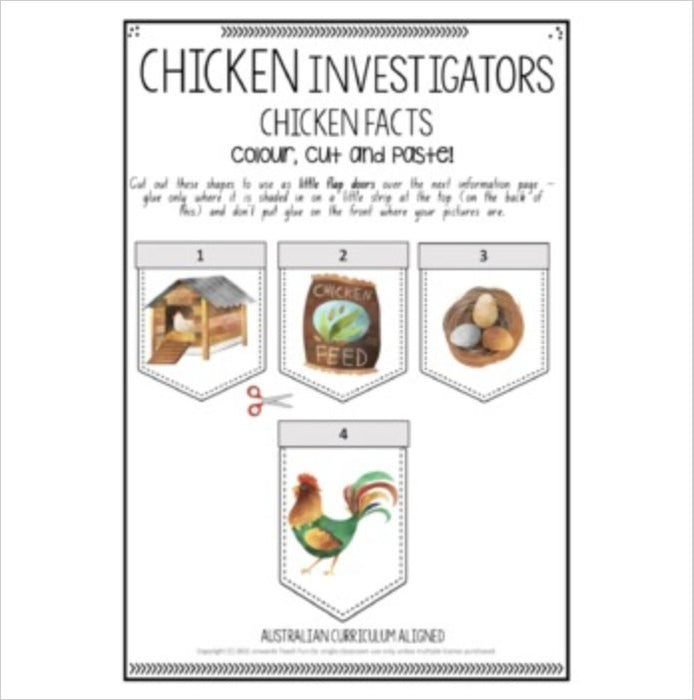 CHICKENS UNIT Life Cycle Reports Vertebrates Living Chicken Year 1 2 3 4 Science - Teach Fun Oz Resources