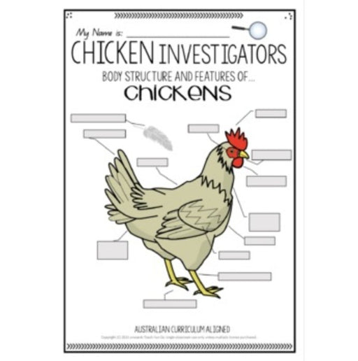 CHICKENS UNIT Life Cycle Reports Vertebrates Living Chicken Year 1 2 3 4 Science - Teach Fun Oz Resources