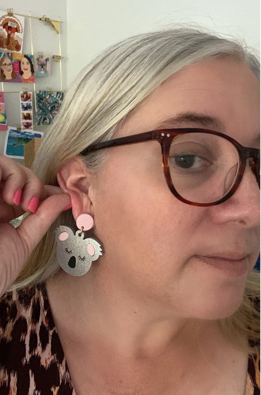 COMING SOON Sparkly Kylie Koala Earrings - Elka Earrings- Dangles - Teach Fun Oz Resources