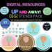 Digital Stickers Hot Air Balloon 21 Pack for Seesaw Google and More - Teach Fun Oz Resources