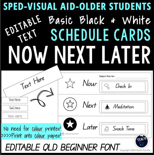 First Then Board Visual Daily Schedule Black and White Symbols Special Education - Teach Fun Oz Resources