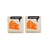 Fluf Certified Organic Cotton Reusable Snack Bag 2 Pack - Say Cheese - Teach Fun Oz Resources