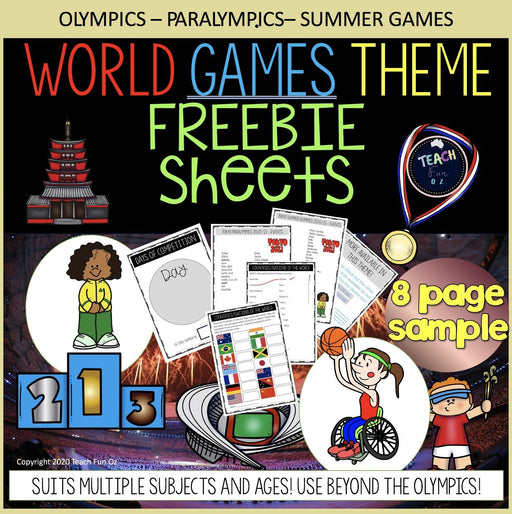 Free Download Olympic Games 2021 Unit Sample - Country Flags-Cities-Events-More - Teach Fun Oz Resources