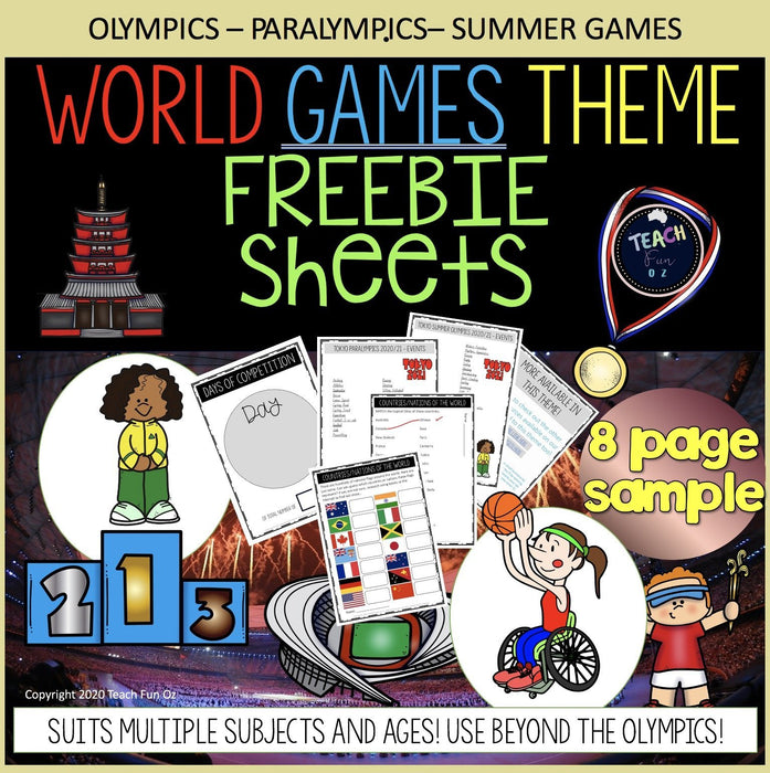 Free Download Olympic Games 2021 Unit Sample - Country Flags-Cities-Events-More - Teach Fun Oz Resources