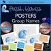 Fresh Waves Beach Theme Group Names Posters QLD Font - Teach Fun Oz Resources