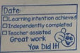 Great Work You Did It - Teacher Stamp - blue ink - Teach Fun Oz Resources