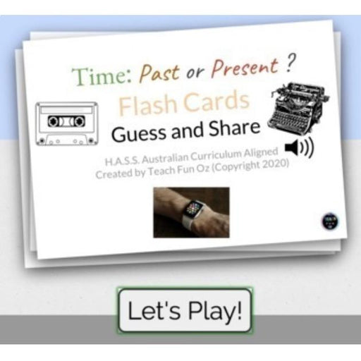 History Time Past and Present 25 Digital Photo Cards Boom Learning Year 1 and 2 - Teach Fun Oz Resources