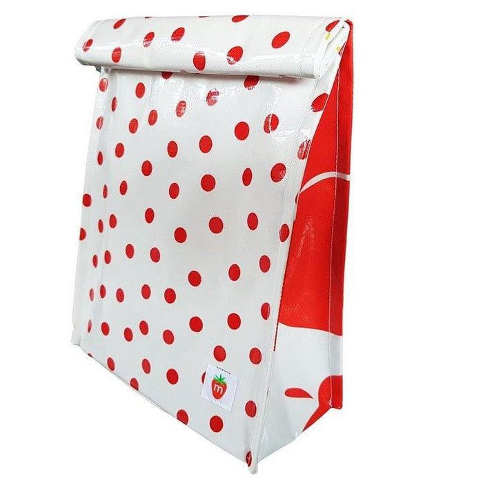 MUNCH Roll down snack bag - BPA Free - Red polka dots on white - Teach Fun Oz Resources